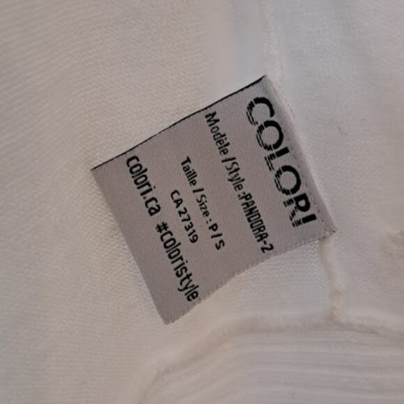 White asynmetrical cardigan Colori Small - Picture 11 of 12